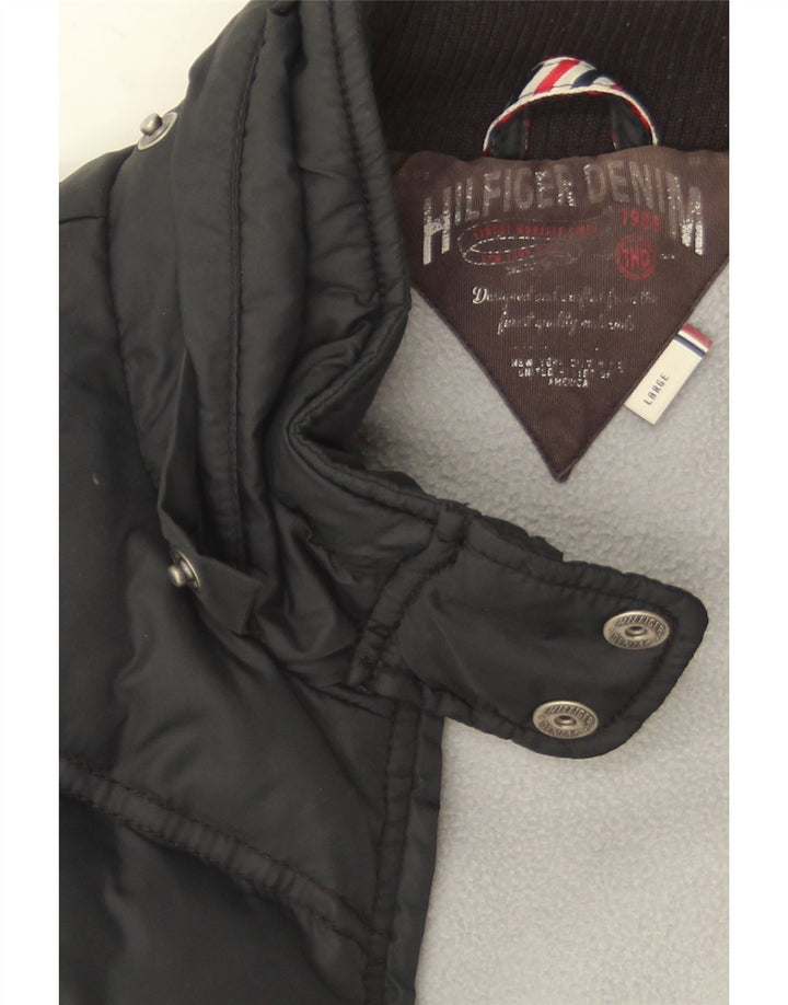 Tommy Hilfiger Chaleco acolchado para mujer UK 44 Grande Poliéster negro