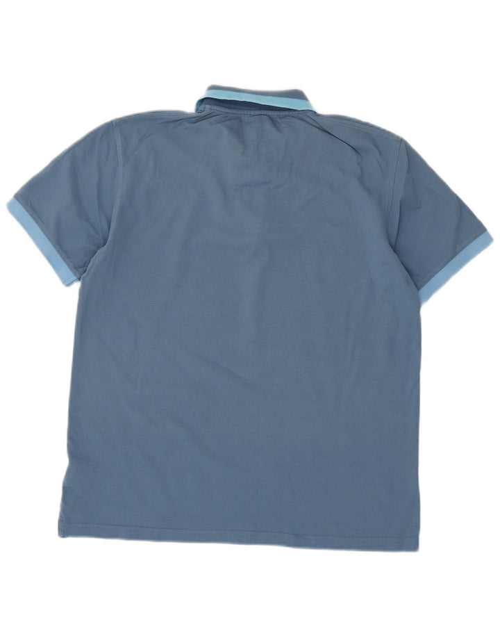 Polo Sun68 para hombre de algodón azul grande