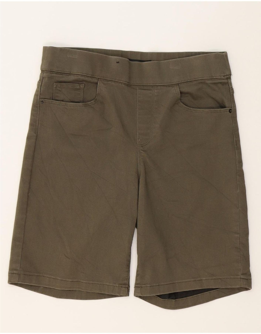 DKNY Womens Casual Shorts Medium W30 Khaki Cotton Vintage Dkny and Second-Hand Dkny from Messina Hembry 