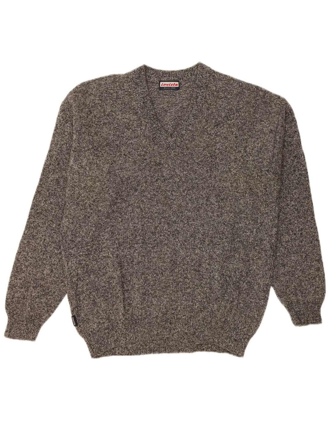 Invicta Suéter con Cuello en V para Hombre Grande Gris Moteado