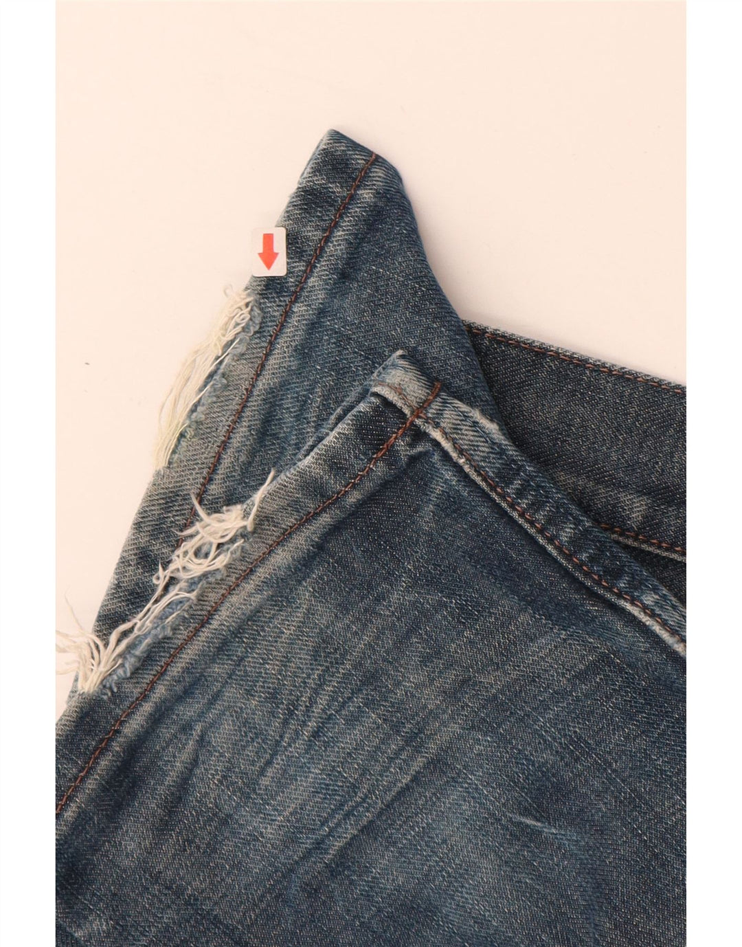 LEE Vaqueros ajustados desgastados para niños 11-12 años W26 L30 Algodón azul