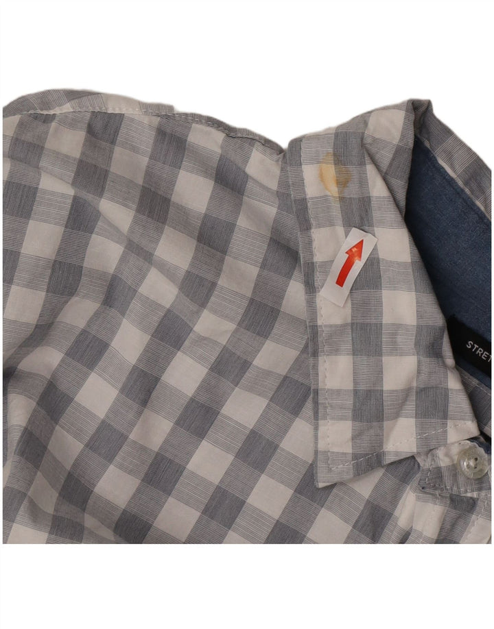 Lee Camisa Regular Fit para Hombre 2XL Algodón A Cuadros Gris