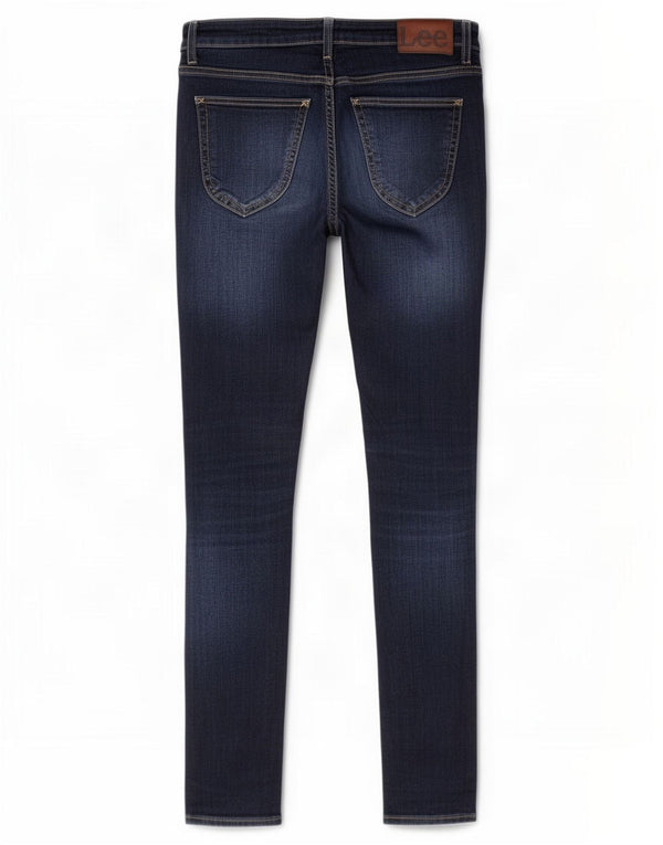 Vaqueros pitillo desgastados Malone para mujer Lee W30 L34 Algodón azul marino