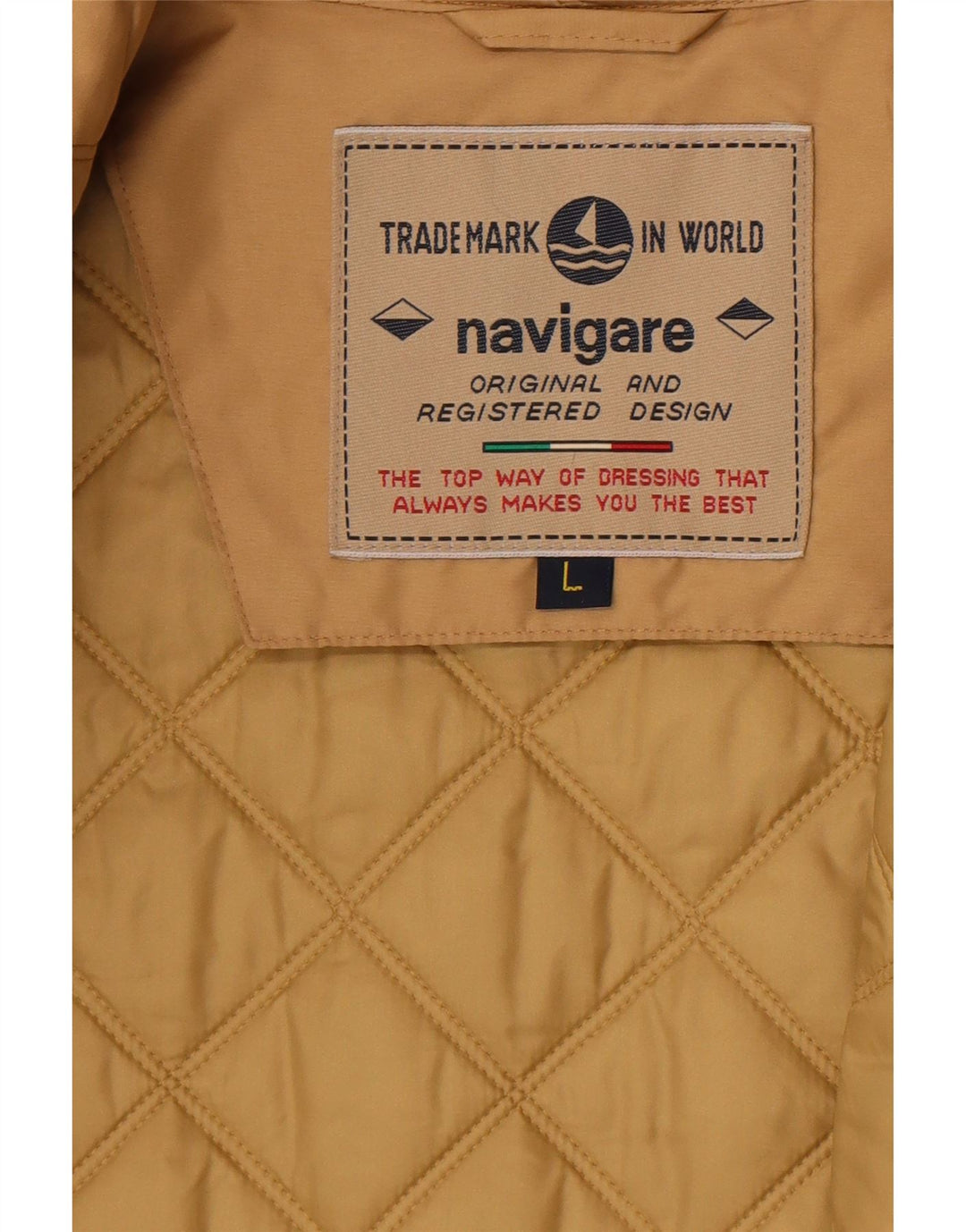 Navigare Chaqueta acolchada para hombre UK 40 Large Beige