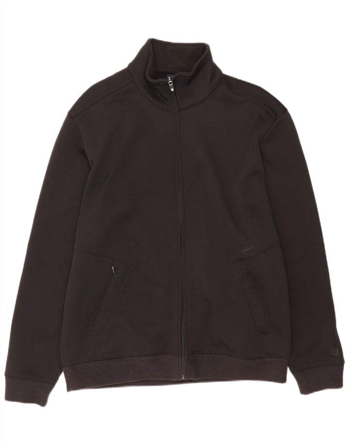 Champion Chaqueta de chándal para hombre, talla grande, color negro