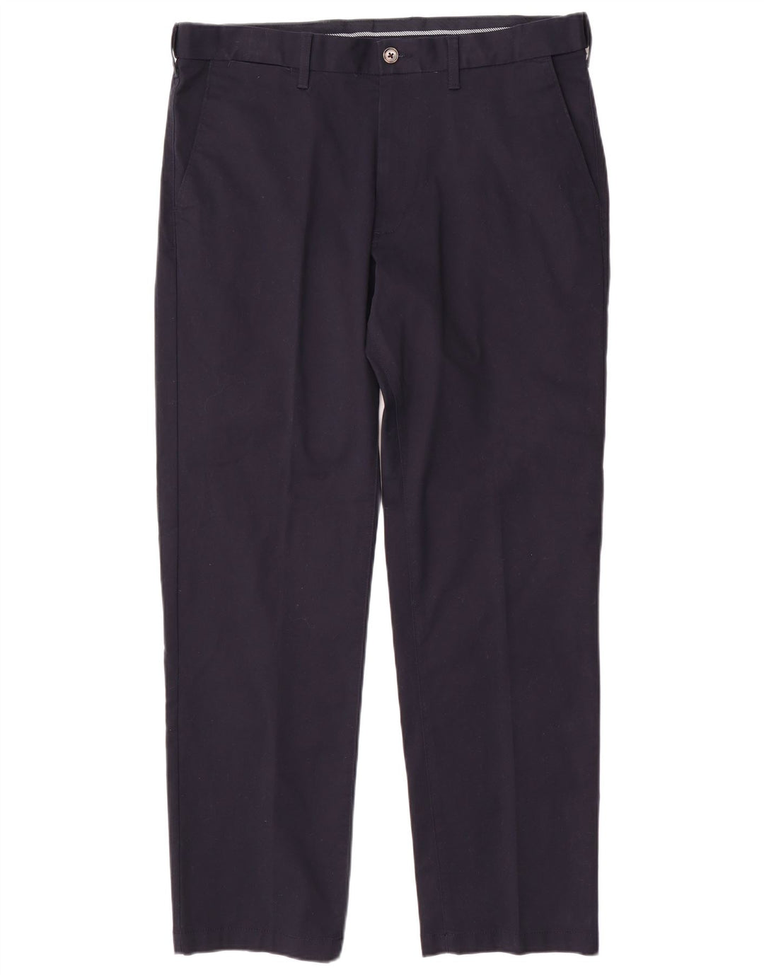 MARKS & SPENCER Pantalón chino de corte regular para hombre W38 L31 Algodón azul marino