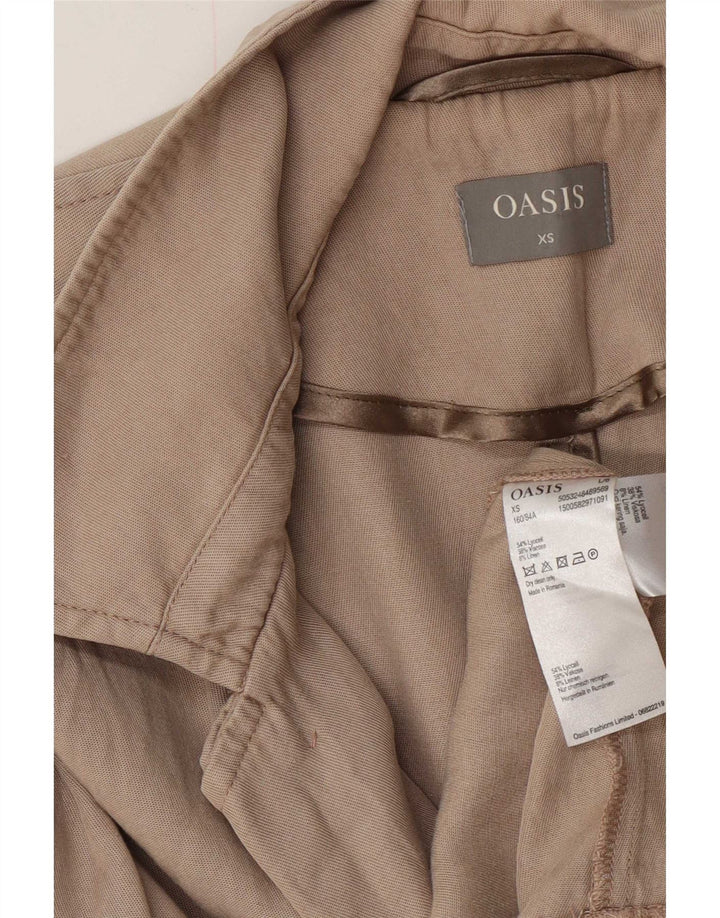 Gabardina Oasis para mujer Reino Unido 6 XS Gris Lyocell