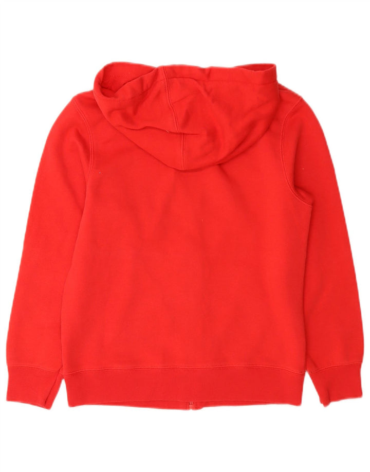 Gap Suéter con capucha y cremallera gráfica para niños 8-9 años Algodón rojo mediano