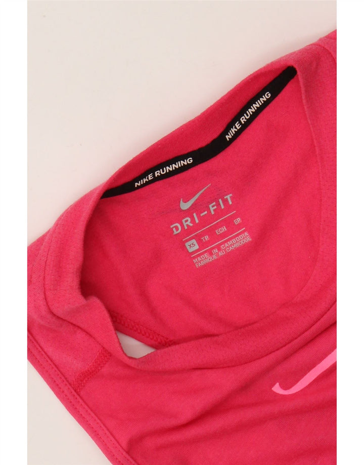NIKE Camiseta sin mangas Dri Fit Graphic para mujer UK 6 XS Rosa