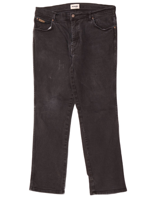 Wrangler Vaqueros rectos Texas para hombre W36 L32 Algodón negro