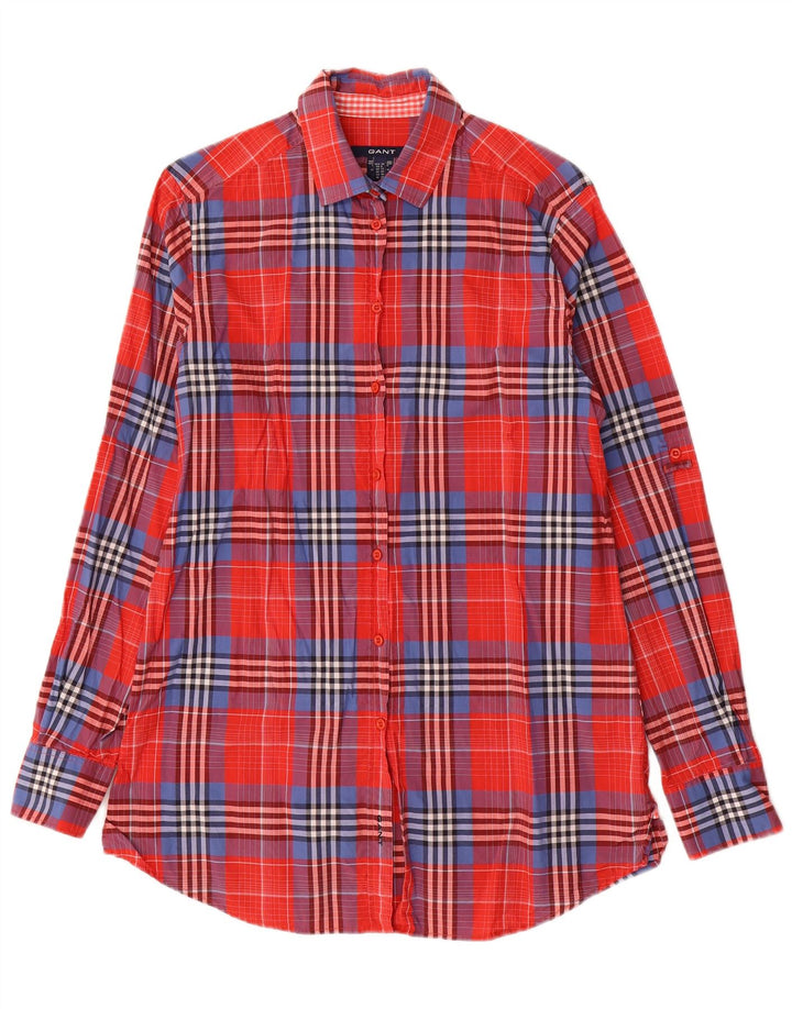GANT Camisa para mujer UK 40 Medium Red Check Cotton