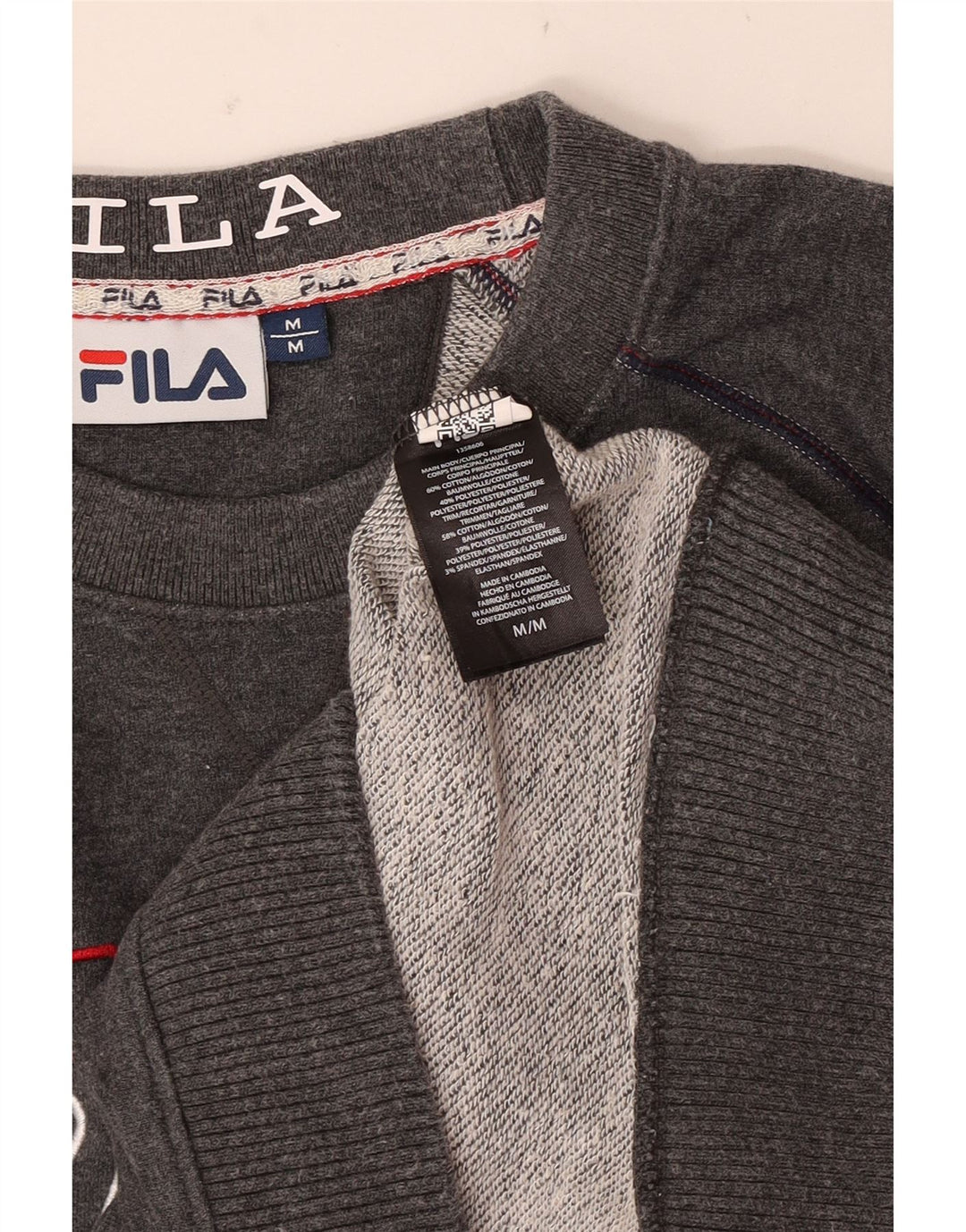 Fila Hombre Graphic Sudadera Jumper Algodón Gris Medio