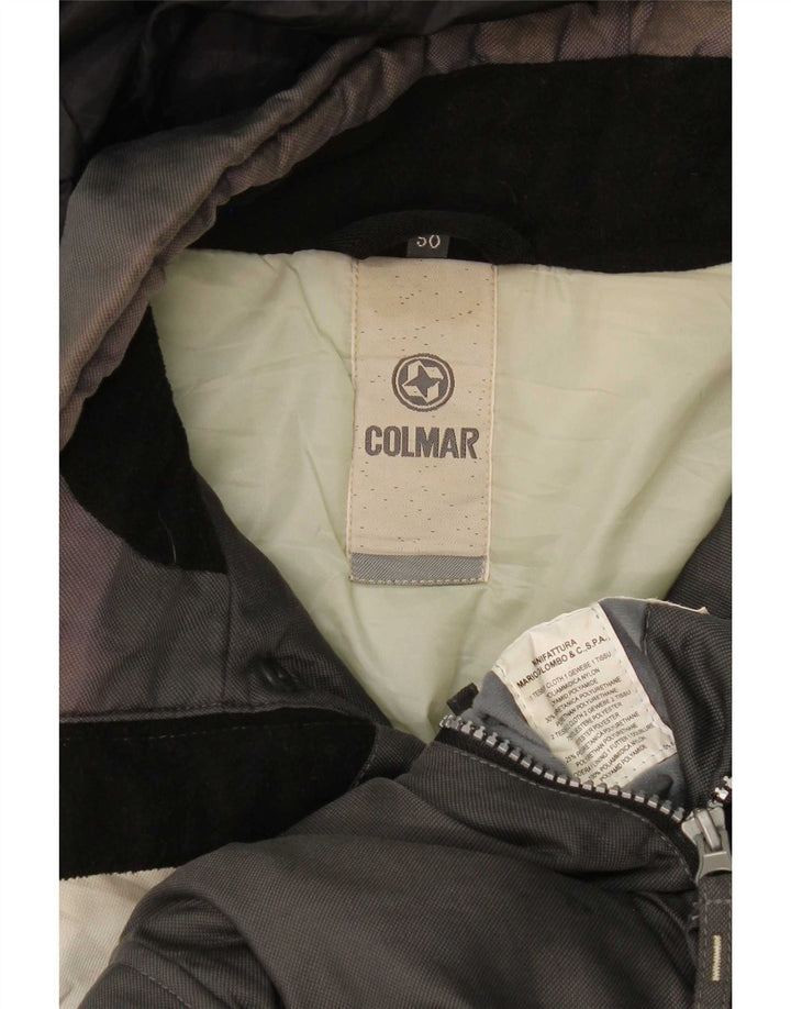 Colmar Chaqueta de esquí con capucha para hombre EU 50 Gris medio Poliamida color block