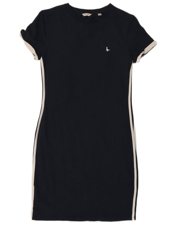 Jack Wills Vestido tipo camiseta para mujer UK 10 Small Azul marino Algodón