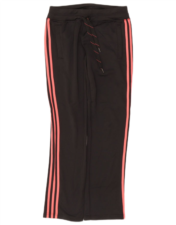ADIDAS Mujer Climalite Chándal Pantalones UK 10 Pequeño Poliéster Negro
