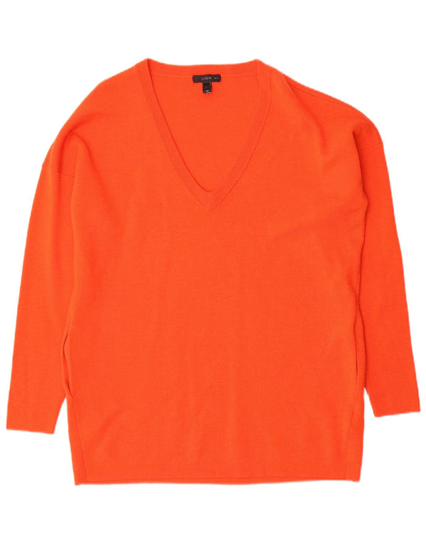 J. Crew Suéter tipo jersey largo con cuello en V y diseño largo para mujer UK 10 Small Orange