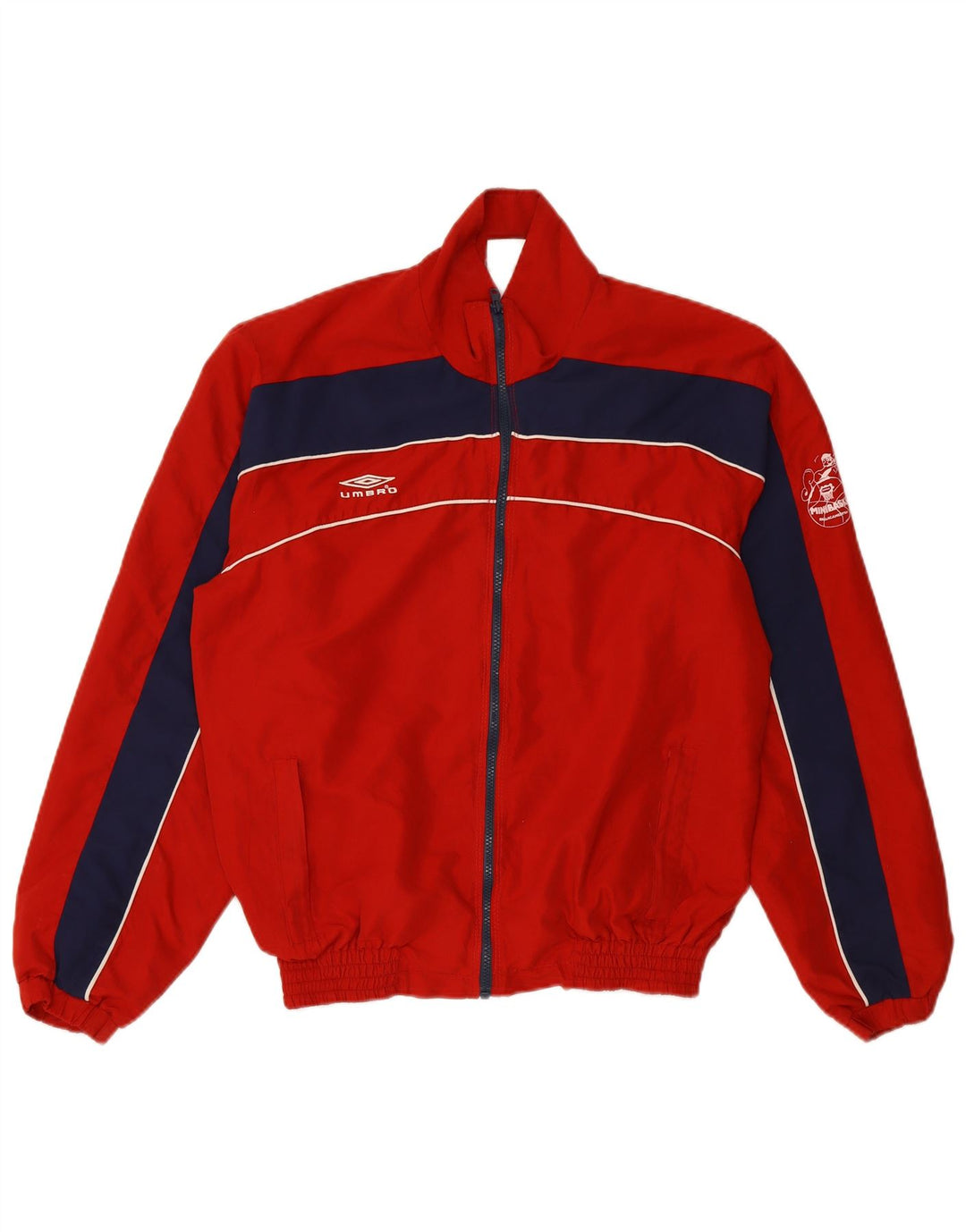 UMBRO Chaqueta de chándal para hombre UK 38/40 Medium Red Colourblock Poliéster