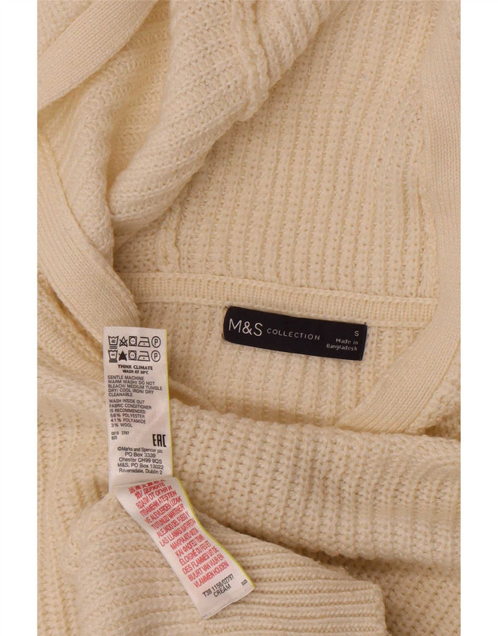 Marks & Spencer Suéter con capucha para mujer UK 10 Small Off White
