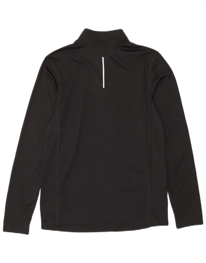 Nike Dri Fit - Chándal con cremallera y cuello para hombre, talla mediana, poliéster negro