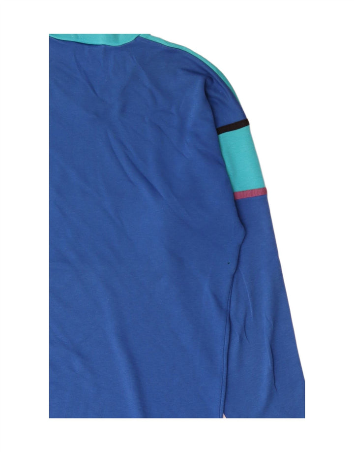 Camiseta Crane Hombre Manga Larga IT 48/50 Algodón Colorblock Azul Medio