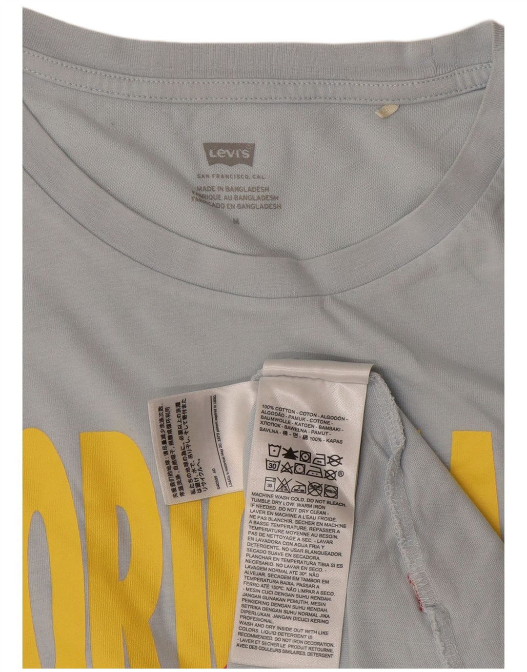 Levi's Camiseta gráfica para mujer Top UK 12 Algodón azul medio