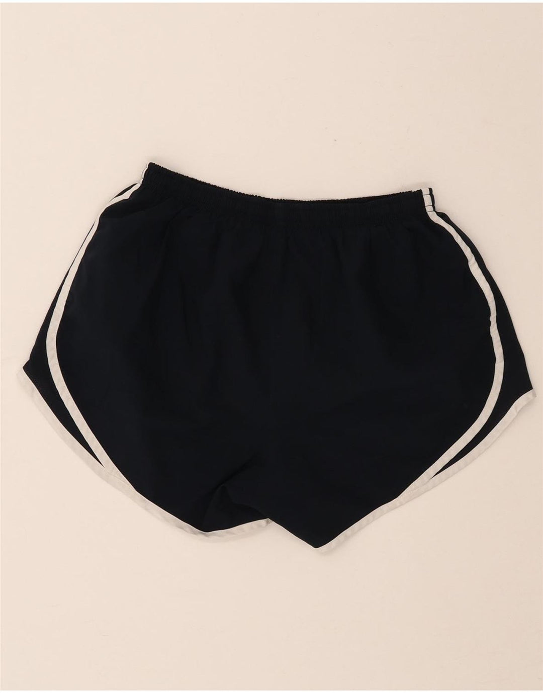 NIKE Womens Dri Fit Sport Shorts UK 14 Medium  Navy Blue Polyester Vintage Nike and Second-Hand Nike from Messina Hembry 
