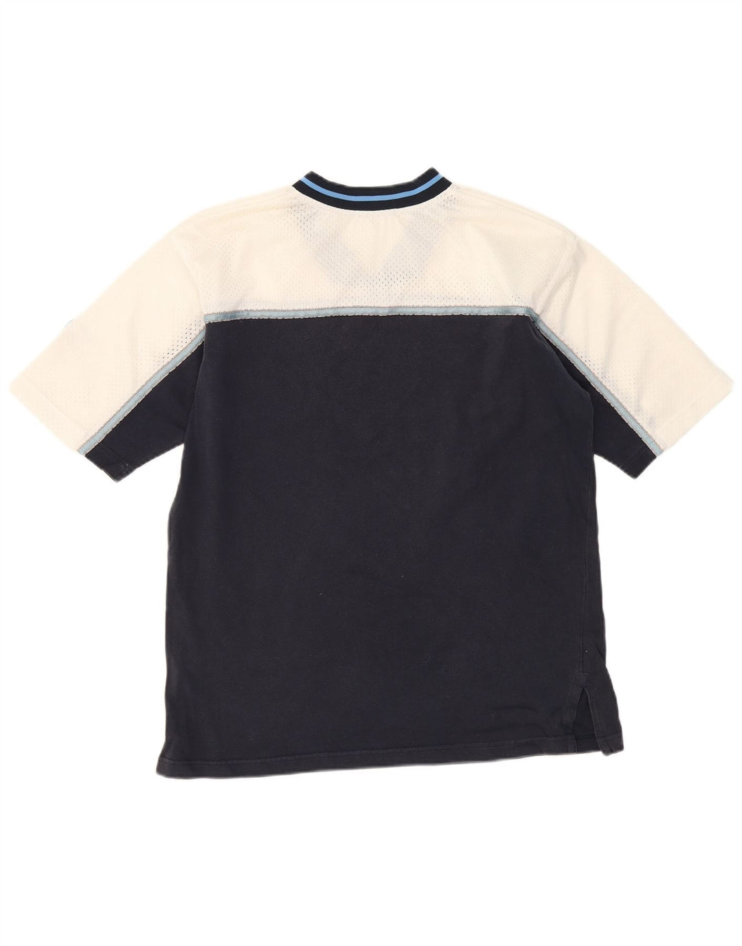 FILA Hombre Camiseta Top Small Azul Marino Colorblock Algodón