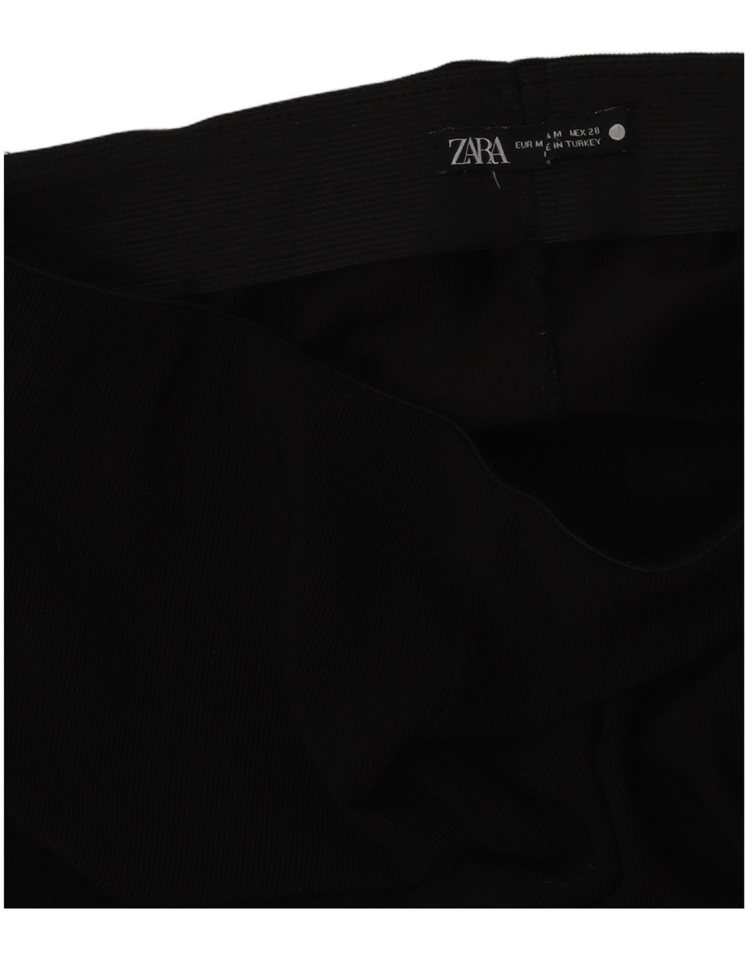 ZARA Mujer Pantalón Bootcut Mediano W28 L32 Negro