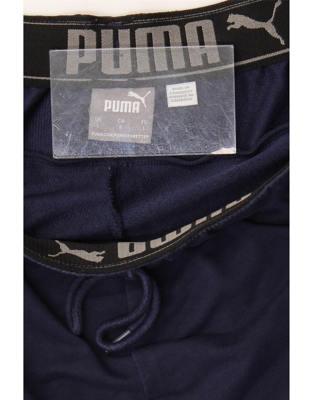 PUMA Pantalones de chándal para hombre, talla grande, color azul marino
