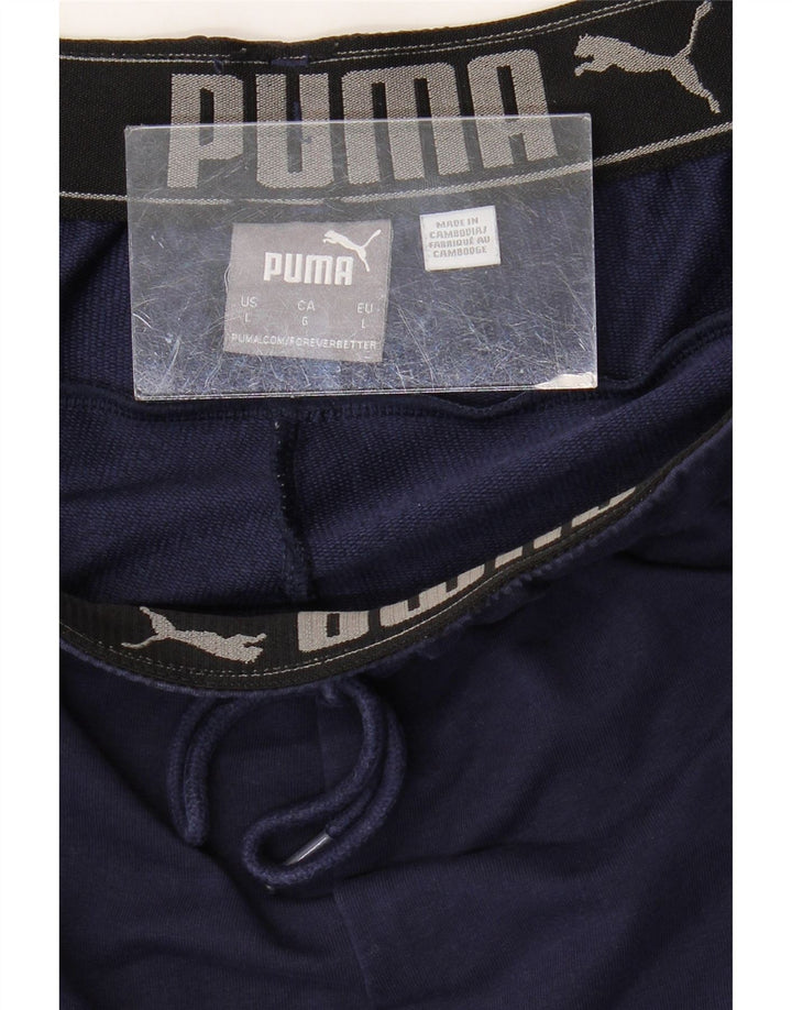 PUMA Pantalones de chándal para hombre, talla grande, color azul marino