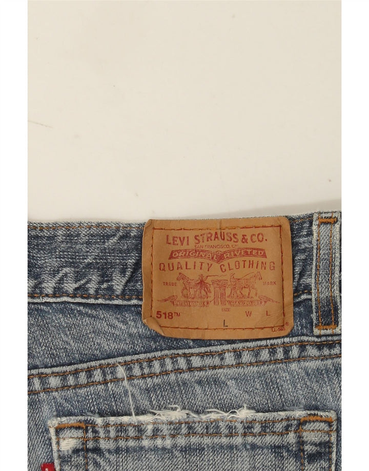 Levi's Mujer 518 Shorts Vaqueros W30 Azul Medio