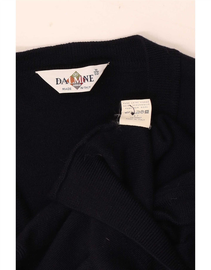 DALMINE Cárdigan para Hombre IT 50 Medium Azul Marino Lana Virgen