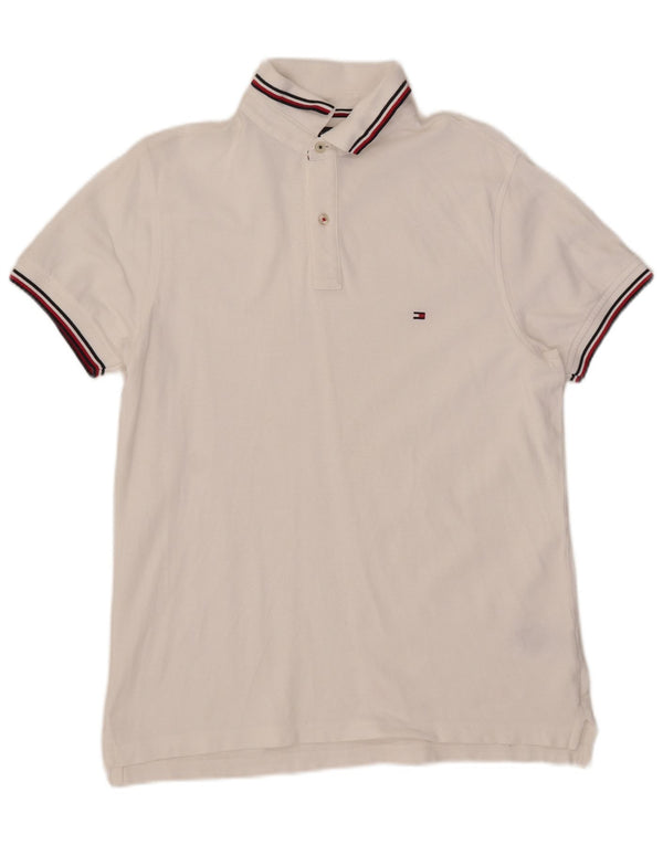 Tommy Hilfiger Polo Slim Fit de algodón blanco mediano para hombre