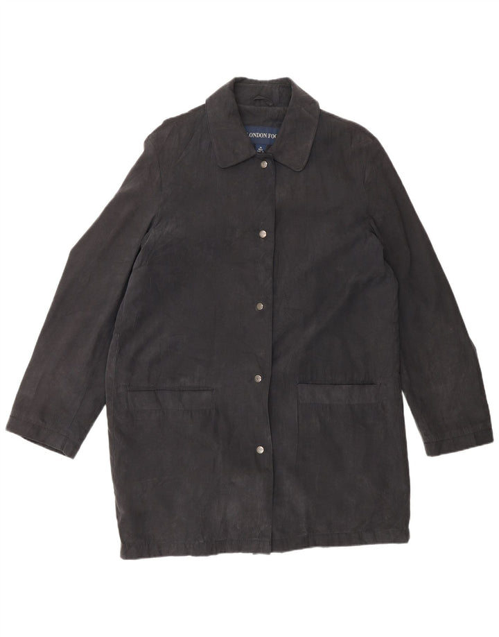 Abrigo para mujer London Fog UK 44 Poliéster negro mediano