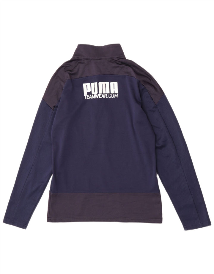 Puma Hombre Gráfico Jersey Chándal Top Pequeño Azul Marino Colorblock
