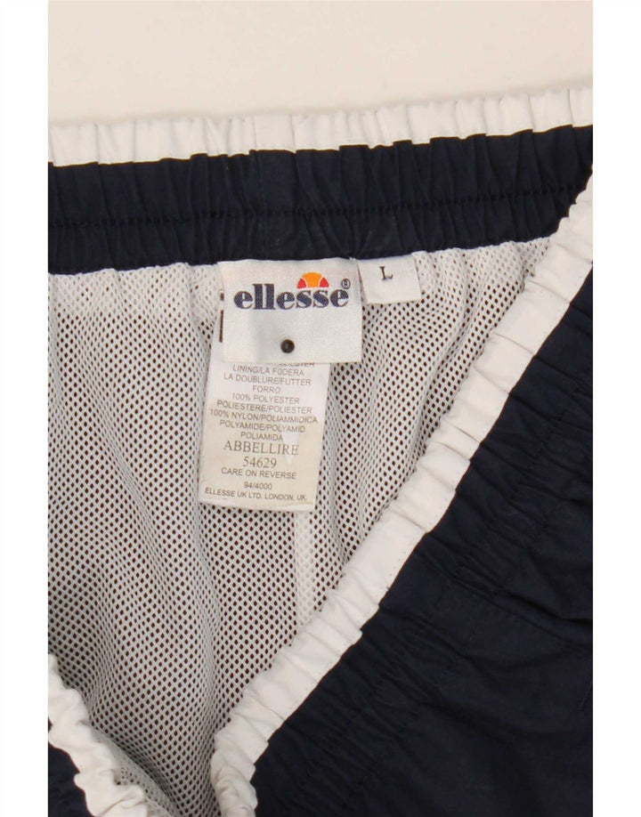 Ellesse Hombre Pantalones De Chándal Joggers Large Azul Marino Colorblock