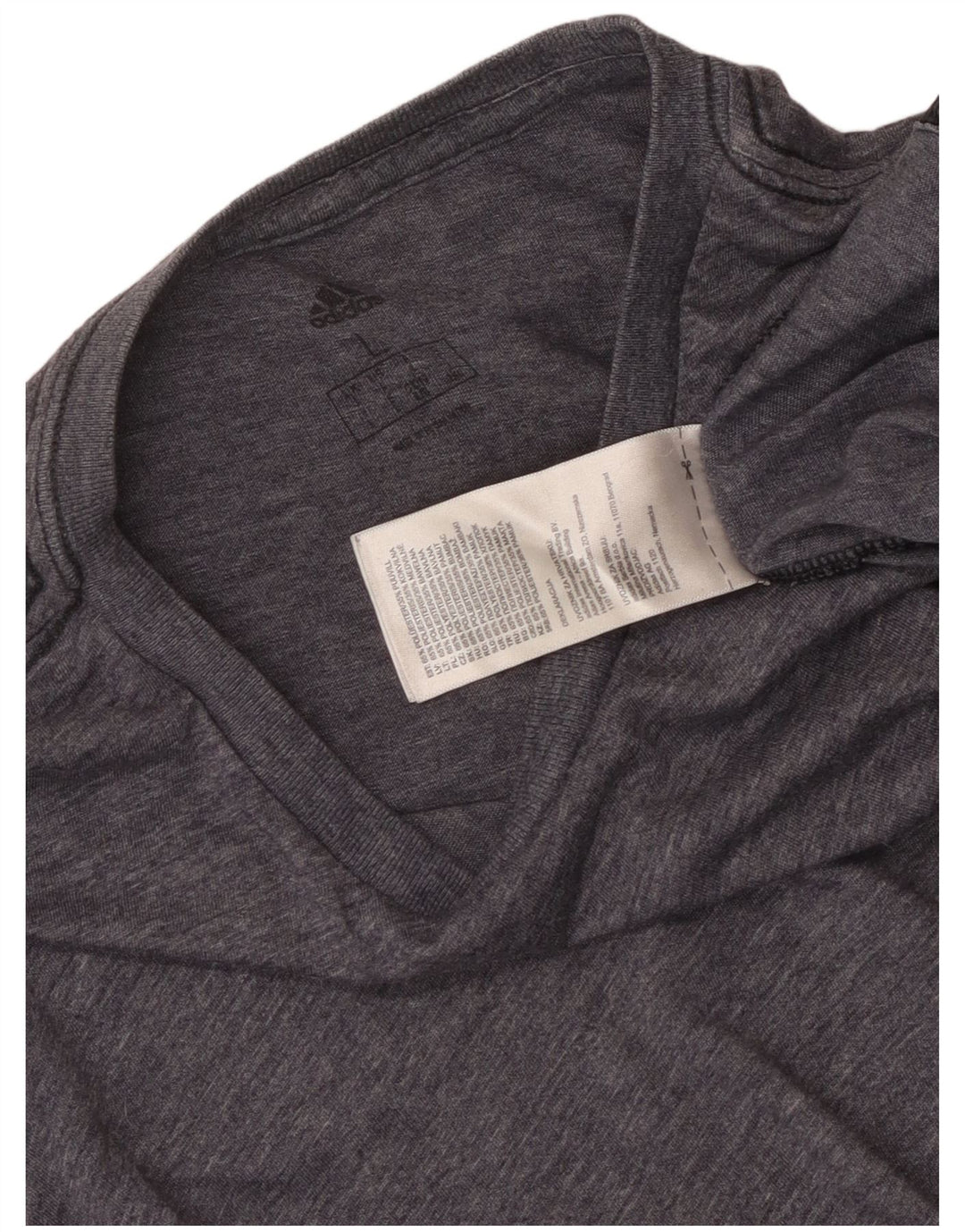 Adidas - Camiseta para hombre, talla grande, poliéster moteado en azul marino
