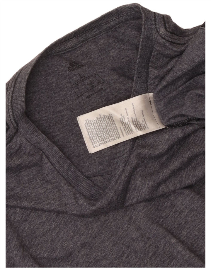 Adidas - Camiseta para hombre, talla grande, poliéster moteado en azul marino
