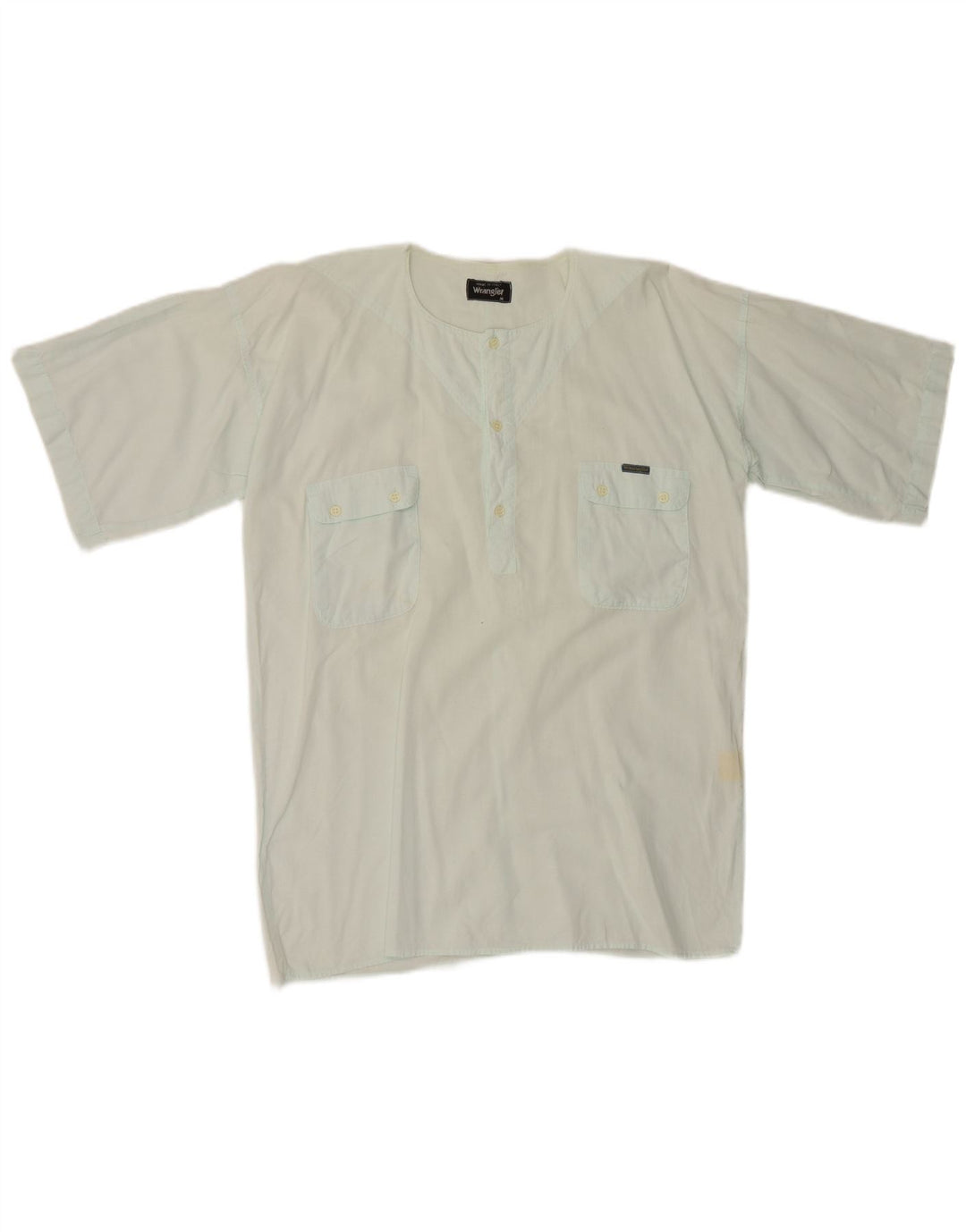 Wrangler Camisa tipo jersey de manga corta para hombre de algodón turquesa medio