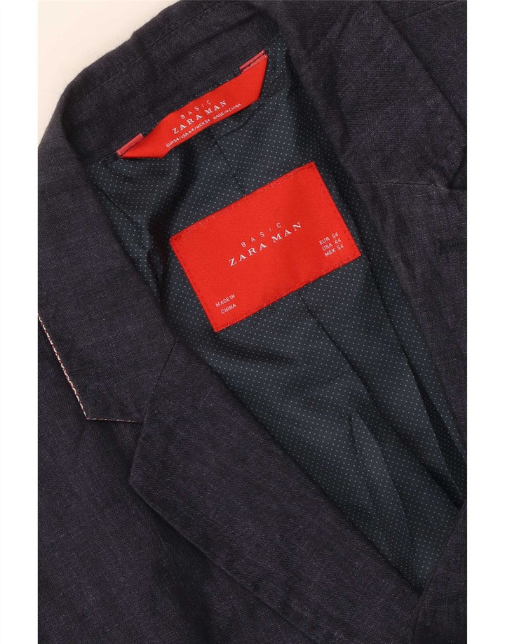 Zara Chaqueta Blazer De 2 Botones Para Hombre EU 54 XL Azul Marino