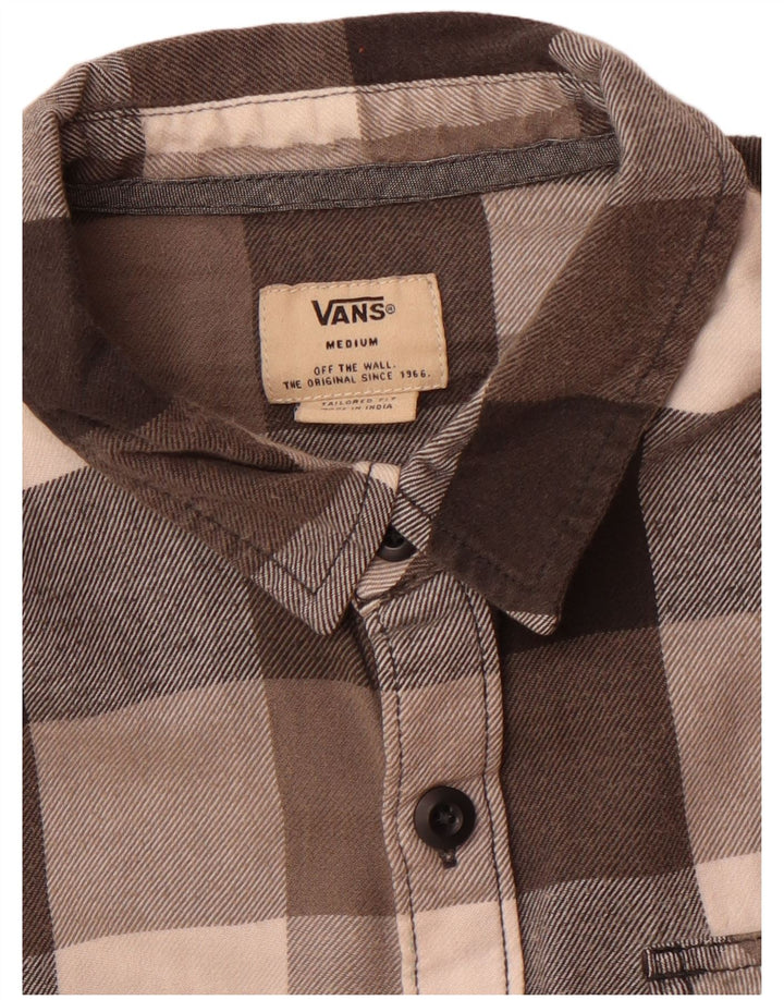 Camisa De Franela Vans Hombre Gris Medio Vichy
