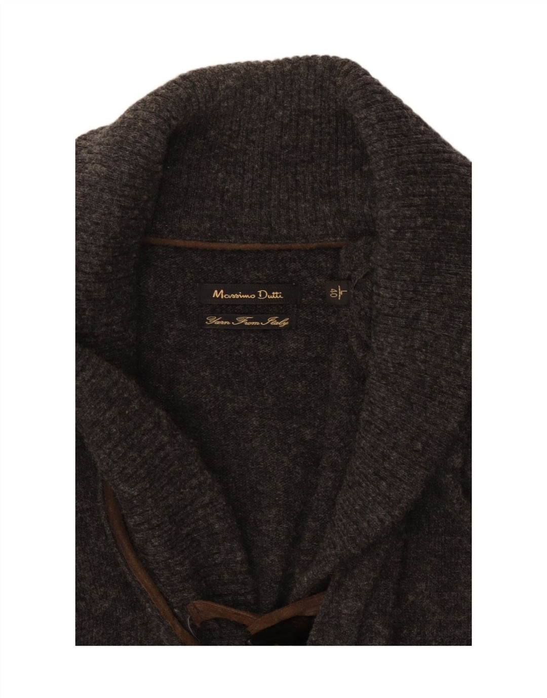 MASSIMO DUTTI Suéter Cárdigan Hombre Grande Gris
