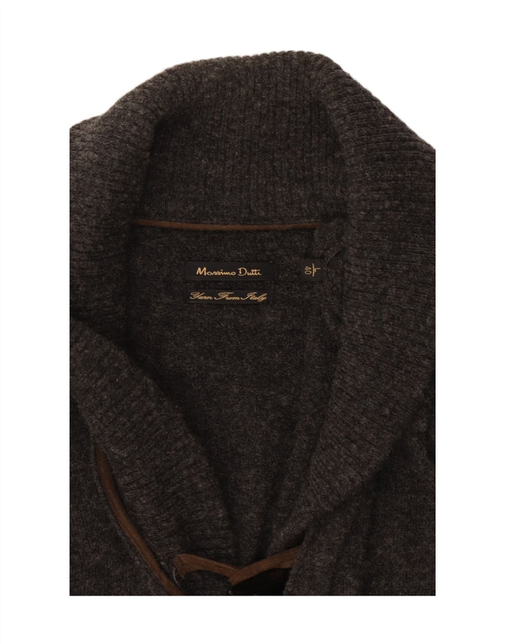 MASSIMO DUTTI Suéter Cárdigan Hombre Grande Gris