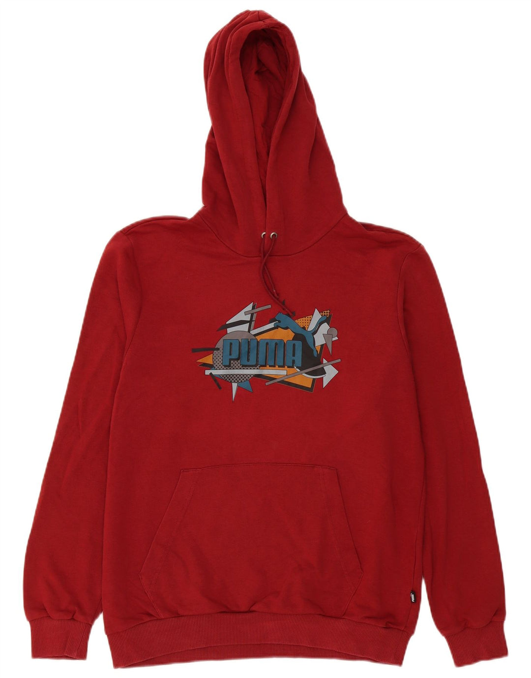 Puma Hombre Sudadera Con Capucha Gráfica Jumper Medium Borgoña