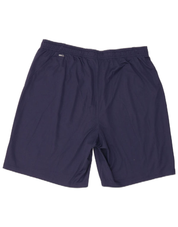 Puma Pantalones cortos deportivos para hombre grande poliéster azul marino