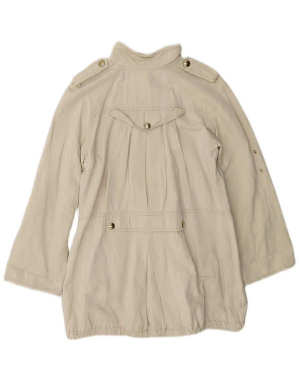 Elisabetta Franchi Chaqueta militar para mujer IT 46 Large Off White