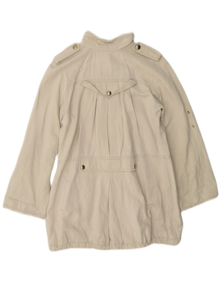 Elisabetta Franchi Chaqueta militar para mujer IT 46 Large Off White