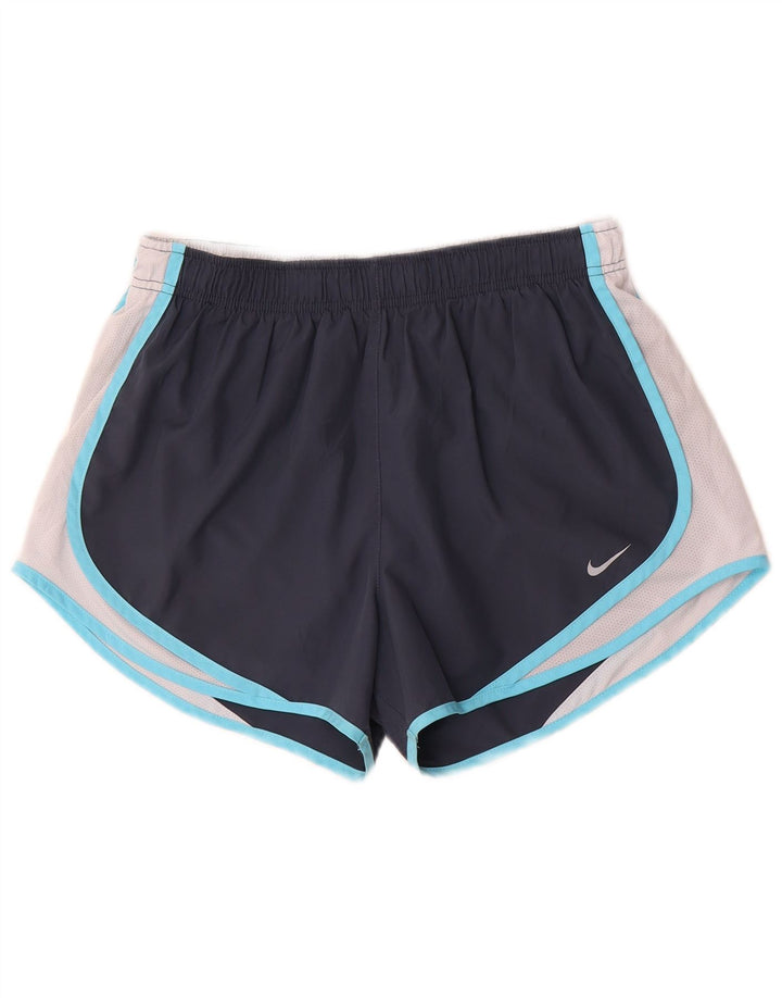 Pantalones cortos deportivos Nike Dri Fit para hombre Poliéster color block azul marino mediano