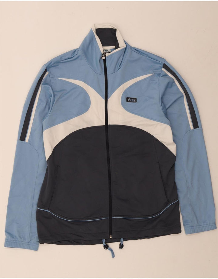 Asics Hombre Chándal Top Chaqueta Grande Azul Colorblock