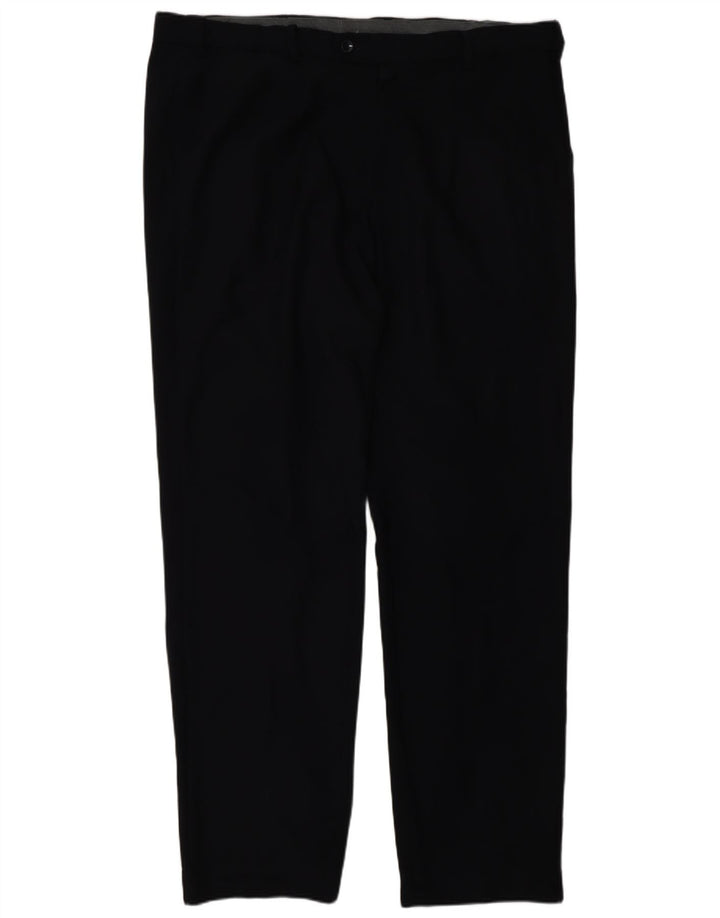 Marks & Spencer Pantalón de traje regular recto para hombre W40 L33 Azul marino